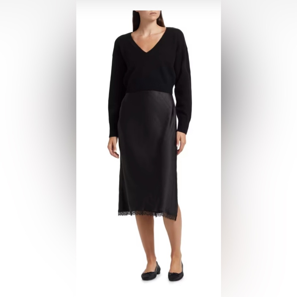 DH New York Mis Pieced Layered Midi-Dress